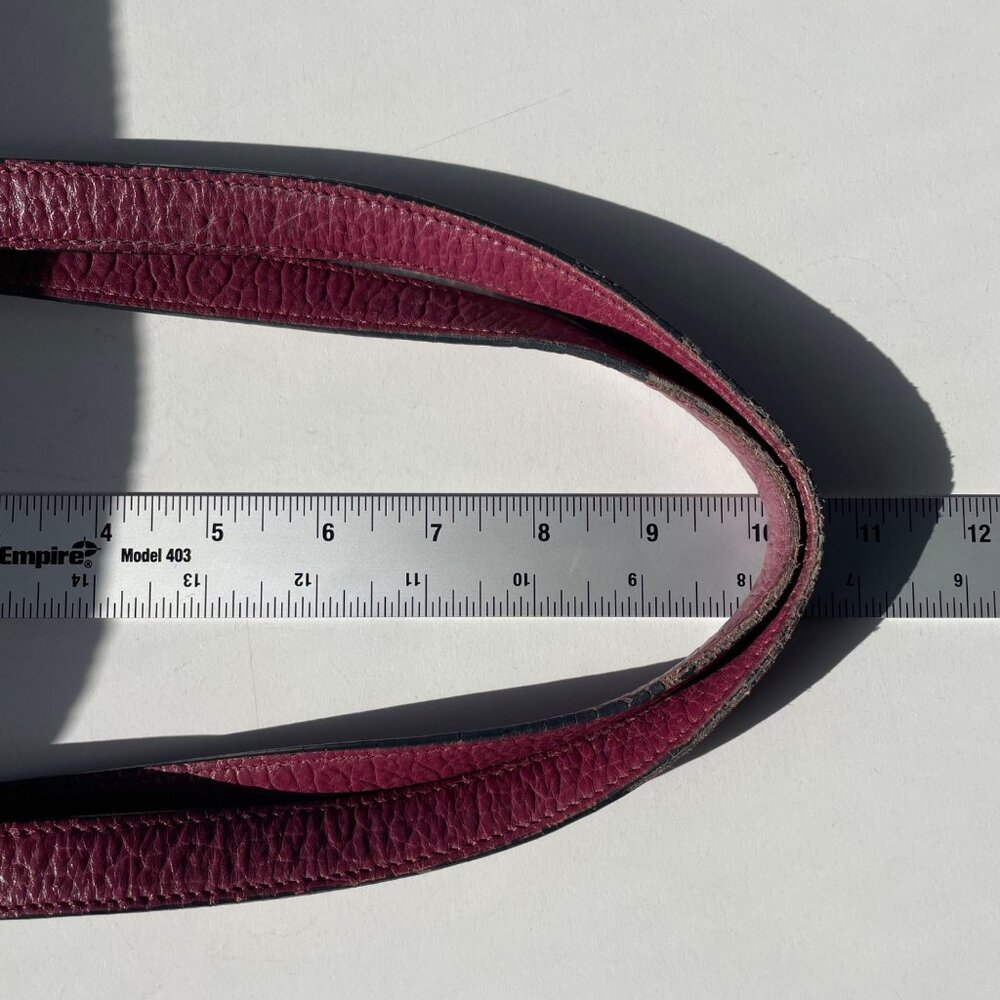Burberry‎ Heritage Clarborough Tote Grain Smooth Calfskin Damson Magenta Bag - Picture 16 of 16